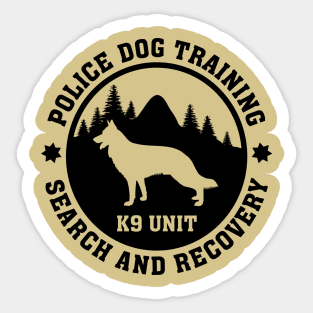 K9 Police Dog Training Sticker